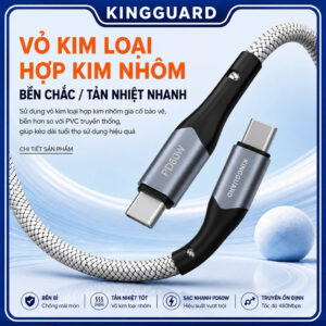 Sản phẩm thuộc dòng cáp sạc PD 60W, hỗ trợ chuẩn Power Delivery giúp sạc nhanh an toàn, Sạc nhanh iphone, ipad, Laptop và nhiều thiết bị cổng type C, Sạc nhanh và dây rất chắc chắn, bền bỉ.