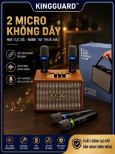 Loa karaoke bluetooth M72 Trang bị 2 micro không dây tiện lợi