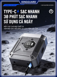 Máy cạo râu KINGGUARD Mini 5D hỗ trợ sạc nhanh Type-C tiện lợi, chỉ cần khoảng 30 phút sạc có thể sử dụng trong cả ngày. Máy cạo râu mini cao cấp với màn hình LED hiển thị pin, lưỡi dao kép 5D cạo sạch nhanh và thiết kế nhỏ gọn dễ mang theo khi đi làm, du lịch hoặc công 