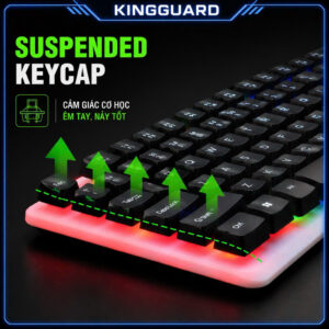 Bàn phím cơ LIMEI GTX350 Full Size 104 phím, LED Rainbow, USB cắm là dùng, gõ êm, phản hồi nhanh, phù hợp chơi game và làm việc. Bảo hành 6 tháng.